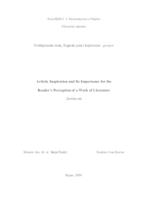 prikaz prve stranice dokumenta Artistic Inspiration and Its Importance for the Reader’s Perception of a Work of Literature