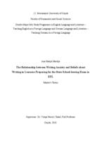 prikaz prve stranice dokumenta "The Relationship between Writing Anxiety and Beliefs about Writing in Learners Preparing for the State School-leaving Exam in EFL"