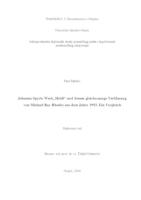 prikaz prve stranice dokumenta Johanna Spyris Werk "Heidi" und dessen gleichnamige Verfilmung von Michael Ray Rhodes aus dem Jahre 1993. Ein Vergleich