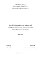 prikaz prve stranice dokumenta Korrelative Beziehung zwischen Linguistik und Fremdsprachendidaktik bei der Lehrwerkentwicklung