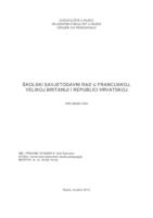 prikaz prve stranice dokumenta Školski savjetodavni rad u Francuskoj, Velikoj Britaniji i Republici Hrvatskoj