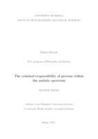 prikaz prve stranice dokumenta The Criminal Responsibility of Persons within the Autistic Spectrum