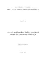 prikaz prve stranice dokumenta Agresivnost i rat kao ljudske vlastitosti unutar suvremene sociobiologije