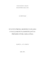 prikaz prve stranice dokumenta STAVOVI PREMA RODNIM ULOGAMA S NAGLASKOM NA RODITELJSTVO: PRIMJER OTOKA KRAJ SINJA