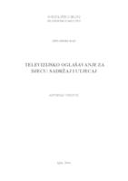 prikaz prve stranice dokumenta Televizijsko oglašavanje za djecu: sadržaj i utjecaj