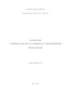 prikaz prve stranice dokumenta Vježbe za razvoj osjetila u Montessori pedagogiji