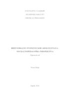 prikaz prve stranice dokumenta Bihevioralne ovisnosti kod adolescenata - socijalnopedagoška perspektiva