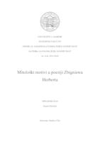 prikaz prve stranice dokumenta Mitološki motivi u poeziji Zbigniewa Herberta