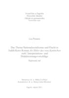 prikaz prve stranice dokumenta Das Thema Nationalsozialismus und Flucht in Judith Kerrs Roman Als Hitler das rosa Kaninchen stahl. Interpretations- und Didaktisierungsvorschläge