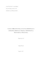 prikaz prve stranice dokumenta Uloga obrazovnoga statusa roditelja u suradnji obitelji i škole: perspektiva školskoga pedagoga