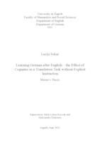 prikaz prve stranice dokumenta Learning German after English - the Effect of Cognates in a Translation Task without Explicit Instruction