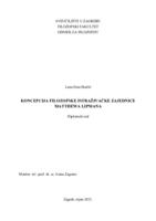 prikaz prve stranice dokumenta Koncepcija filozofske istraživačke zajednice Matthewa Lipmana
