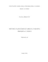 prikaz prve stranice dokumenta Metoda najmanjih kvadrata i njezina primjena u fizici