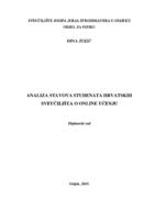 prikaz prve stranice dokumenta Analiza stavova studenata hrvatskih sveučilišta o online učenju