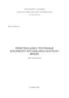 prikaz prve stranice dokumenta Penetracijsko testiranje sigurnosti računalnog sustava i mreže