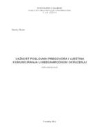 prikaz prve stranice dokumenta Važnost poslovnih pregovora i vještina komuniciranja u međunarodnom okruženju