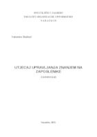 prikaz prve stranice dokumenta Utjecaj upravljanja znanjem na zaposlenike