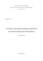 prikaz prve stranice dokumenta Utjecaj veličine radnog kapitala na profitabilnost poduzeća