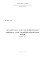 prikaz prve stranice dokumenta Implementacija aplikacije za generiranje grafičkog prikaza akademskih društvenih mreža 