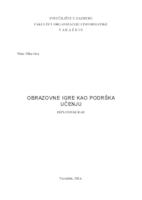 prikaz prve stranice dokumenta Obrazovne igre kao podrška učenju