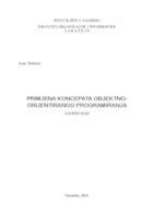 prikaz prve stranice dokumenta Primjena koncepata objektno-orijentiranog programiranja