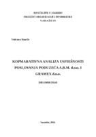 prikaz prve stranice dokumenta Komparativna analiza uspješnosti poslovanja poduzeća  A.B.M. d.o.o. i Gramex d.o.o.