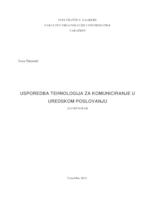 prikaz prve stranice dokumenta Usporedba tehnologija za komuniciranje u uredskom poslovanju