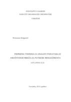 prikaz prve stranice dokumenta Primjena tehnika za analizu podataka iz društvenih mreža za potrebe menadžmenta