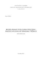 prikaz prve stranice dokumenta Modeliranje poslovnih procesa i razvoj aplikacije gradske tržnice