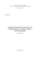 prikaz prve stranice dokumenta Izrada mobilne aplikacije za rezervaciju i upravljanje restoranom