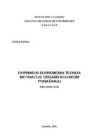 prikaz prve stranice dokumenta Doprinosi suvremenih teorija motivacije organizacijskom ponašanju