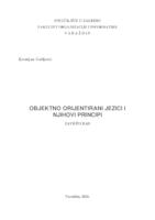 prikaz prve stranice dokumenta Objektno orijentirani jezici i njihovi principi