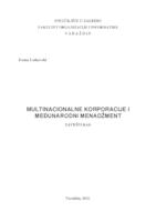 prikaz prve stranice dokumenta Multinacionalne korporacije i međunarodni menadžment