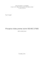 prikaz prve stranice dokumenta Procjena rizika prema normi ISO/IEC 27005