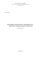 prikaz prve stranice dokumenta Provedba istraživanja organizacije- metode u prikupljanju podataka