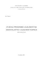 prikaz prve stranice dokumenta Utjecaj programa lojalnosti na zadovoljstvo i lojalnost kupaca