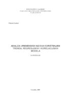 prikaz prve stranice dokumenta Analiza vremenskih nizova korištenjem trenda, regresijskih i korelacijskih modela 