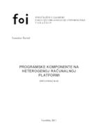 prikaz prve stranice dokumenta Programske komponente na heterogenoj računalnoj platformi