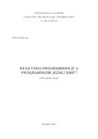 prikaz prve stranice dokumenta Reaktivno programiranje u programskom jeziku Swift