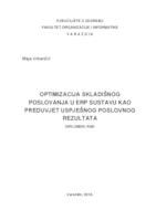 prikaz prve stranice dokumenta Optimizacija skladišnog poslovanja u ERP sustavu kao preduvjet uspješnog poslovnog rezultata