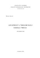 prikaz prve stranice dokumenta Uspješnost u timskom radu i vođenju timova