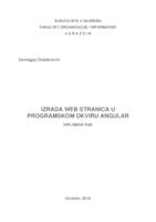 prikaz prve stranice dokumenta Izrada web stranica u programskom okviru Angular