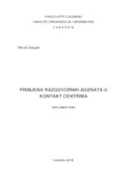 prikaz prve stranice dokumenta Primjena razgovornih agenata u kontakt centrima