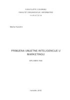 prikaz prve stranice dokumenta Primjena umjetne inteligencije u marketingu