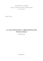 prikaz prve stranice dokumenta Uloga špeditera u međunarodnom poslovanju