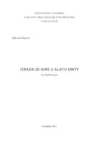 prikaz prve stranice dokumenta Izrada 2D igre u alatu Unity