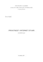prikaz prve stranice dokumenta Privatnost i Internet stvari