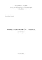 prikaz prve stranice dokumenta Financiranje pomoću leasinga