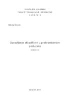 prikaz prve stranice dokumenta Upravljanje skladištem u prehrambenom poduzeću