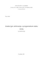 prikaz prve stranice dokumenta Izrada igre utrkivanja u programskom alatu Unity